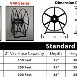 Vacuum hose reels - Low profile